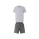 LIVERGY® Herren Pyjama mit Leinen (Grau, L (52/54)) - B-Ware neuwertig
