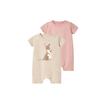 lupilu® Baby Schlafoveralls, 2 Stück (Känguru, 86/92) - B-Ware neuwertig