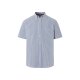 LIVERGY® Herren Freizeithemd, mit leicht abgerundetem Saum (blau/weiß/Streifen, XXL (45/46)) - B-Ware neuwertig