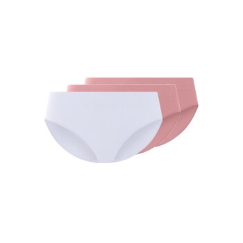 esmara® Damen Slips, 3 Stück, in modischer Ripp-Qualität (Pink/Weiß, M(40/42)) - B-Ware neuwertig
