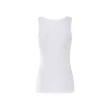 esmara® Damen Tops, 2 Stück, in modischer Ripp-Qualität (khaki/weiß, M(40/42)) - B-Ware neuwertig