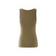 esmara® Damen Tops, 2 Stück, in modischer Ripp-Qualität (khaki/weiß, M(40/42)) - B-Ware neuwertig