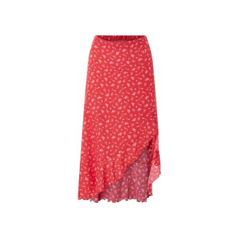 ESMARA® Rock, mit Crêpe-Struktur (Rot, L(44/46)) - B-Ware neuwertig