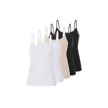 esmara® Damen Spaghettitops, 5 Stück (S(36/38)) - B-Ware neuwertig