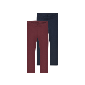 esmara® Kinder Leggings, 2 Stück (navy/bordeaux, 158/164) - B-Ware neuwertig