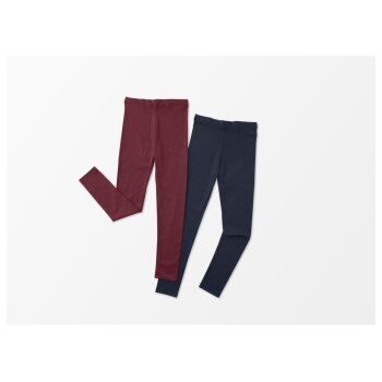 esmara® Kinder Leggings, 2 Stück (navy/bordeaux, 158/164) - B-Ware neuwertig