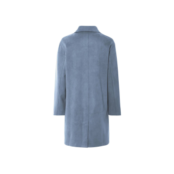 ESMARA® Damen Mantel, in eleganter Veloursoptik (Blau, 40) - B-Ware neuwertig