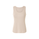 esmara® Damen Gerippte Tops, 2 Stück, in modischer Ripp-Qualität (rosa/beige, L(44/46)) - B-Ware neuwertig