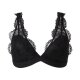 ESMARA Bügelloser Spitzen-BH für Damen, L 46/48, schwarz - B-Ware neuwertig