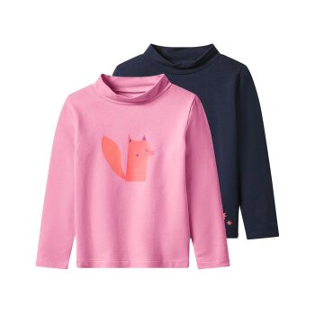 LUPILU® Kinder Thermo-Langarmshirts, 2 Stück (navy/rosa, 86/92) - B-Ware neuwertig
