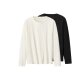 ESMARA® Damen Langarmshirt, 2 Stück (Schwarz/weiß, M(40/42)) - B-Ware neuwertig