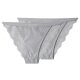 ESMARA® Damen Slips mit Spitze, 2 Stück (Silber, M(40/42)) - B-Ware neuwertig