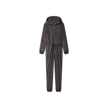 ESMARA® Damen Plüsch-Jumpsuit (Dunkelgrau, M(40/42)) - B-Ware neuwertig