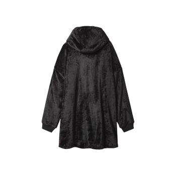 ESMARA® Damen/Herren Plüsch-Hoodie, S/M, schwarz - B-Ware neuwertig