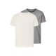 esmara Men Herren T-Shirts, 2 Stück (Grau/Weiß, M (48/50)) - B-Ware neuwertig