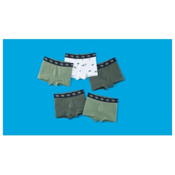 LUPILU® Kinder Boxer, 5 Stück (Grün, 110/116) - B-Ware neuwertig