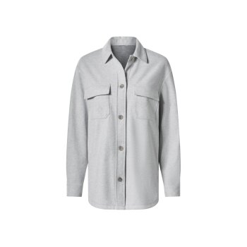 ESMARA® Damen Fleece-Overshirt (Grau, S(36/38)) - B-Ware neuwertig
