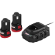 PARKSIDE PERFORMANCE® 12V Akku-Bohrschrauber Starterset mit 12V Akku-Drehschlagschrauber ¼ Zoll 170 Nm (mit Akku und Ladegerät) PBSPA 12 E4 / PDSSAP 12 B1 - B-Ware neuwertig
