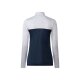 CRIVIT Damen Thermo-Funktionsshirt, mit Stehkragen (hellgrau/navy, XS (32/34)) - B-Ware neuwertig