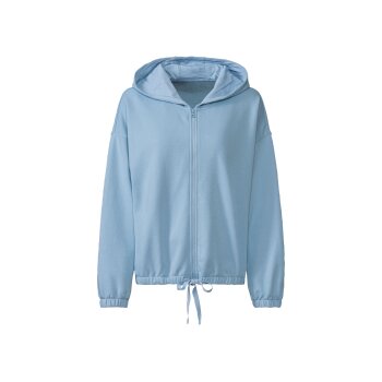 ESMARA® Damen-Sweatjacke, mit Tunnelzug am Saum, XS, blau - B-Ware neuwertig