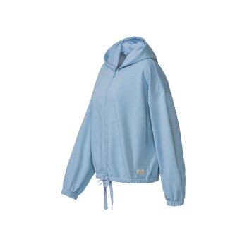 ESMARA® Damen-Sweatjacke, mit Tunnelzug am Saum, XS, blau - B-Ware neuwertig