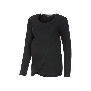 esmara® Damen Umstandspyjama, mit Bio-Baumwolle (Punkte schwarz, S(36/38)) - B-Ware neuwertig