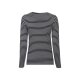 ESMARA® Damen-Langarmshirt, mit Baumwolle, L, streifen/hellblau/schwarz/weiß - B-Ware neuwertig