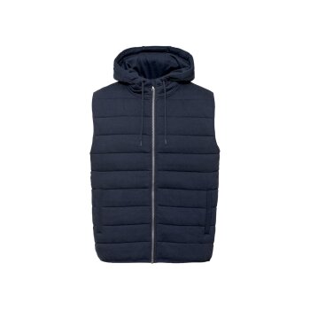 LIVERGY® Herren Sweatweste, weich gefüttert, mit Kapuze (navy, M(48/50)) - B-Ware neuwertig