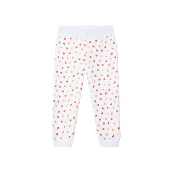 LUPILU® Kleinkinder Sweathose, 2 Stück, mit hohem Baumwollanteil (koralle/weiß, 86/92) - B-Ware neuwertig