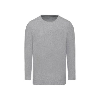 LIVERGY® Herren Langarmshirt, 2 Stück, mit Baumwolle (grau, L(52/54)) - B-Ware neuwertig