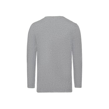 LIVERGY® Herren Langarmshirt, 2 Stück, mit Baumwolle (grau, L(52/54)) - B-Ware neuwertig