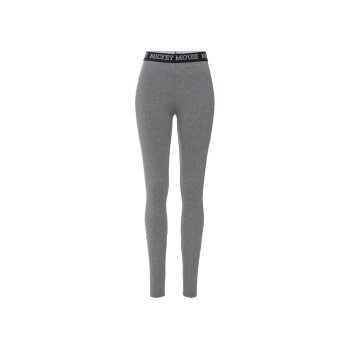 DISNEY Damen-Leggings, normale Leibhöhe, M, grau -...