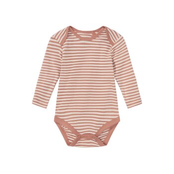 lupilu® Baby Mädchen Langarmbodys, 2 Stück, aus reiner Bio-Baumwolle (Streifen/altrosa, 74/80) - B-Ware neuwertig