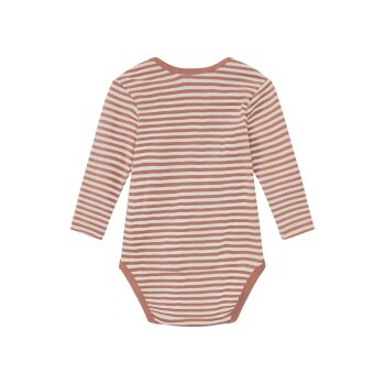 lupilu® Baby Mädchen Langarmbodys, 2 Stück, aus reiner Bio-Baumwolle (Streifen/altrosa, 74/80) - B-Ware neuwertig