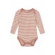 lupilu® Baby Mädchen Langarmbodys, 2 Stück, aus reiner Bio-Baumwolle (Streifen/altrosa, 74/80) - B-Ware neuwertig