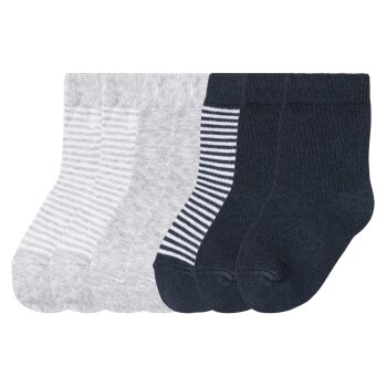 lupilu® Kleinkinder Socken, 7 Paar, mit hohem Bio-Baumwollanteil (marine/grau/weiß, 23/26) - B-Ware neuwertig