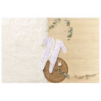lupilu® Baby Schlafoveral, aus 100 % Bio-Baumwolle (weiß, 62) - B-Ware neuwertig