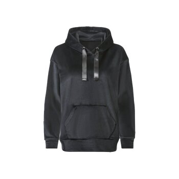 esmara® Damen Hoodie aus weicher Nicki-Qualität (Schwarz, L(44/46)) - B-Ware neuwertig