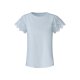 esmara® Damen T-Shirt mit Spitze, aus reiner Baumwolle (blau, M(40/42)) - B-Ware neuwertig