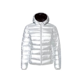 ESMARA® Steppjacke Damen, in Metallic-Optik (silber, S (36/38)) - B-Ware neuwertig