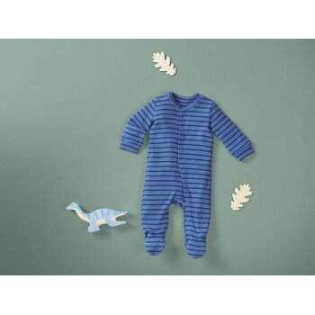 lupilu® Baby Schlafoverall aus reiner Bio-Baumwolle (blau, 62) - B-Ware neuwertig