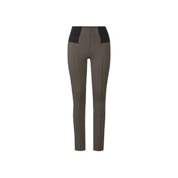 esmara® Damen Shaping-Jeggings mit hohem Bund (gemustert schwarz/beige, L(44/46)) - B-Ware neuwertig
