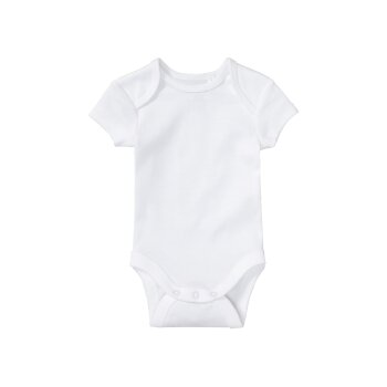 lupilu® Baby Bodys, 5 Stück, aus reiner Bio-Baumwolle (Weiß, 50/56) - B-Ware neuwertig
