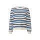 ESMARA® Damen Pullover mit Lochstrick (blau gemustert, L(44/46)) - B-Ware neuwertig