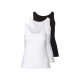 esmara® Damen Achselhemden, 3 Stück, mit hohem Baumwollanteil (schwarz/weiß, 3XL(56/58)) - B-Ware neuwertig