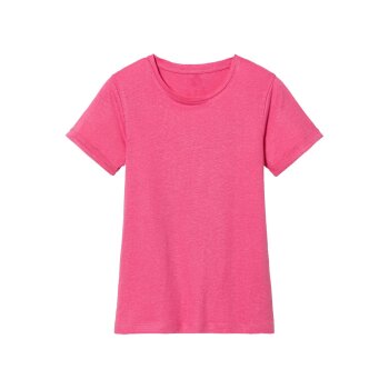 LUPILU® Kleinkinder/Kinder T-Shirts, 2 Stück, mit Leinen (Pink/Weiß, 122/128) - B-Ware neuwertig