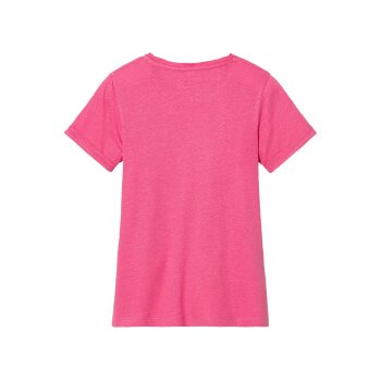 LUPILU® Kleinkinder/Kinder T-Shirts, 2 Stück, mit Leinen (Pink/Weiß, 122/128) - B-Ware neuwertig