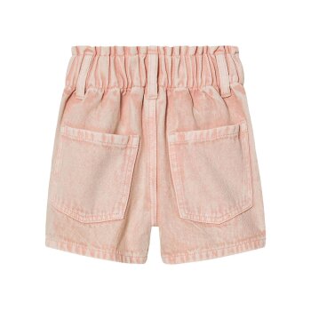 LUPILU® Kleinkinder Denim Paperbagshorts aus reiner Baumwolle (Pink, 122/128) - B-Ware neuwertig