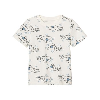 lupilu® Kleinkinder T-Shirts, 3 Stück, mit Baumwolle (schwarz/weiß gemustert, 98/104) - B-Ware neuwertig