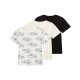 lupilu® Kleinkinder T-Shirts, 3 Stück, mit Baumwolle (schwarz/weiß gemustert, 98/104) - B-Ware neuwertig